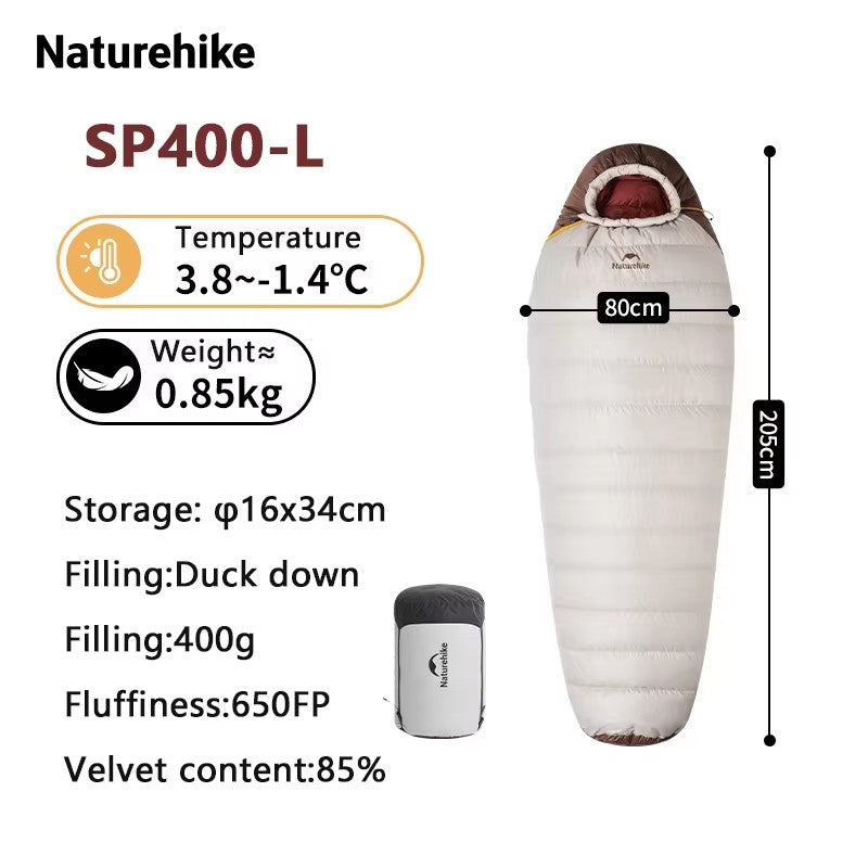 Naturehike saco de dormir ultraleve à prova d'água múmia saco de dormir snowbird