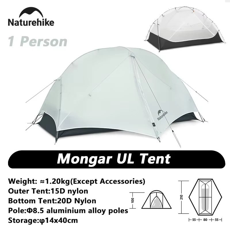Naturehike Mongar 2 barraca de camping a prova d'água 2 pessoas ultralight campi