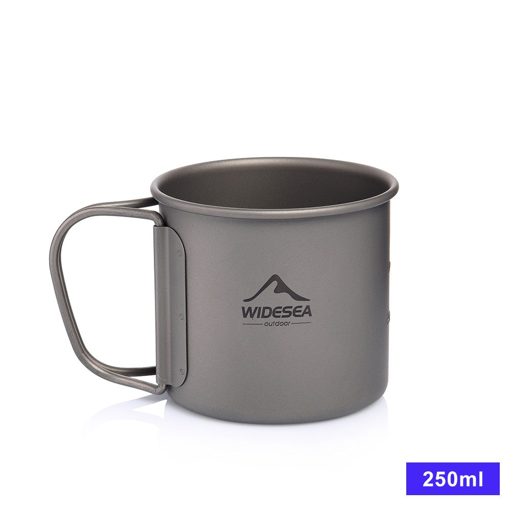 Widesea caneca de acampamento copo de titânio utensílios de mesa turísticos uten