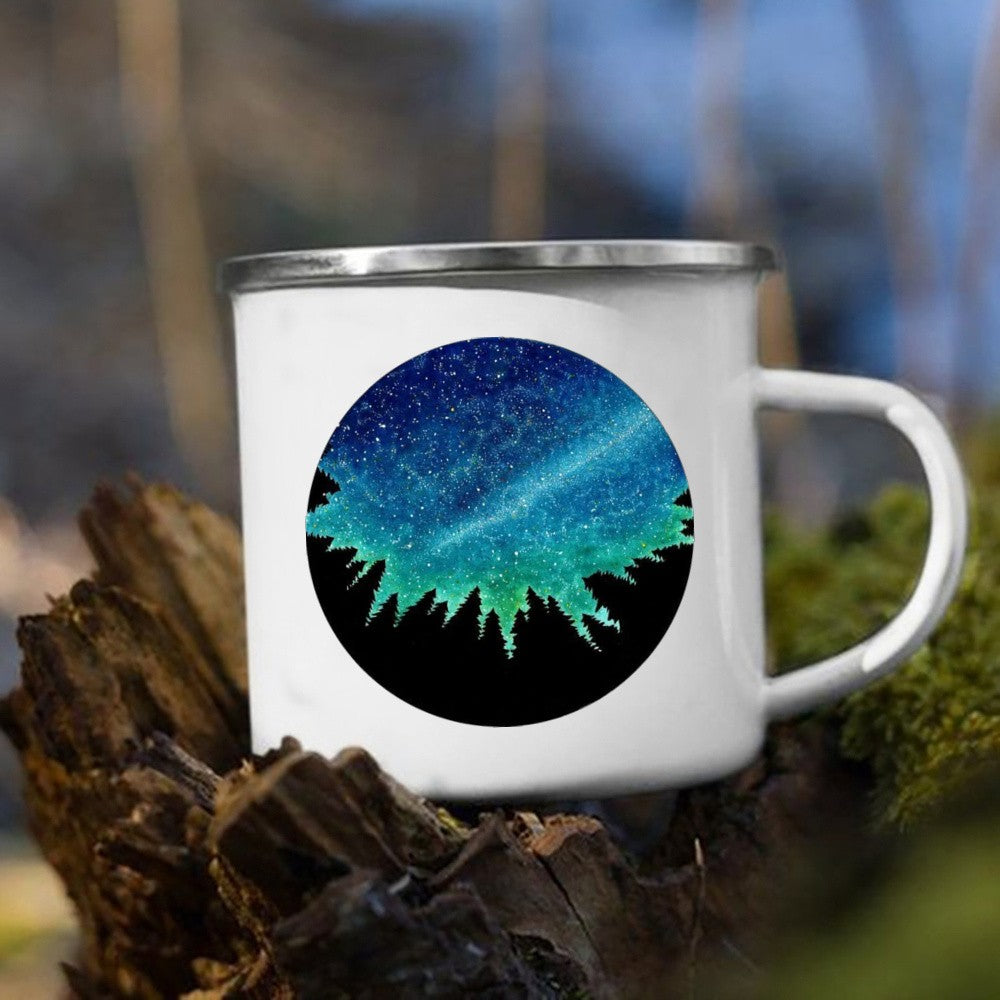 Caneca esmaltada camping