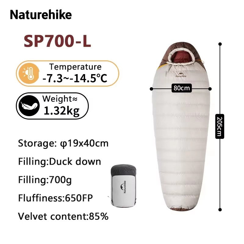 Naturehike saco de dormir ultraleve à prova d'água múmia saco de dormir snowbird