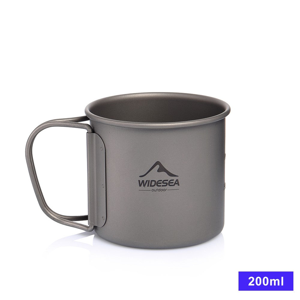 Widesea caneca de acampamento copo de titânio utensílios de mesa turísticos uten