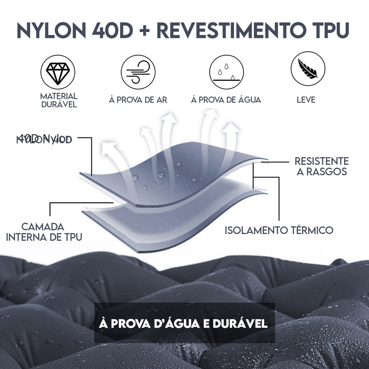Colchão Inflável De Acampamento Ao Ar Livre,Almofada de Dormir Com Travesseiro A