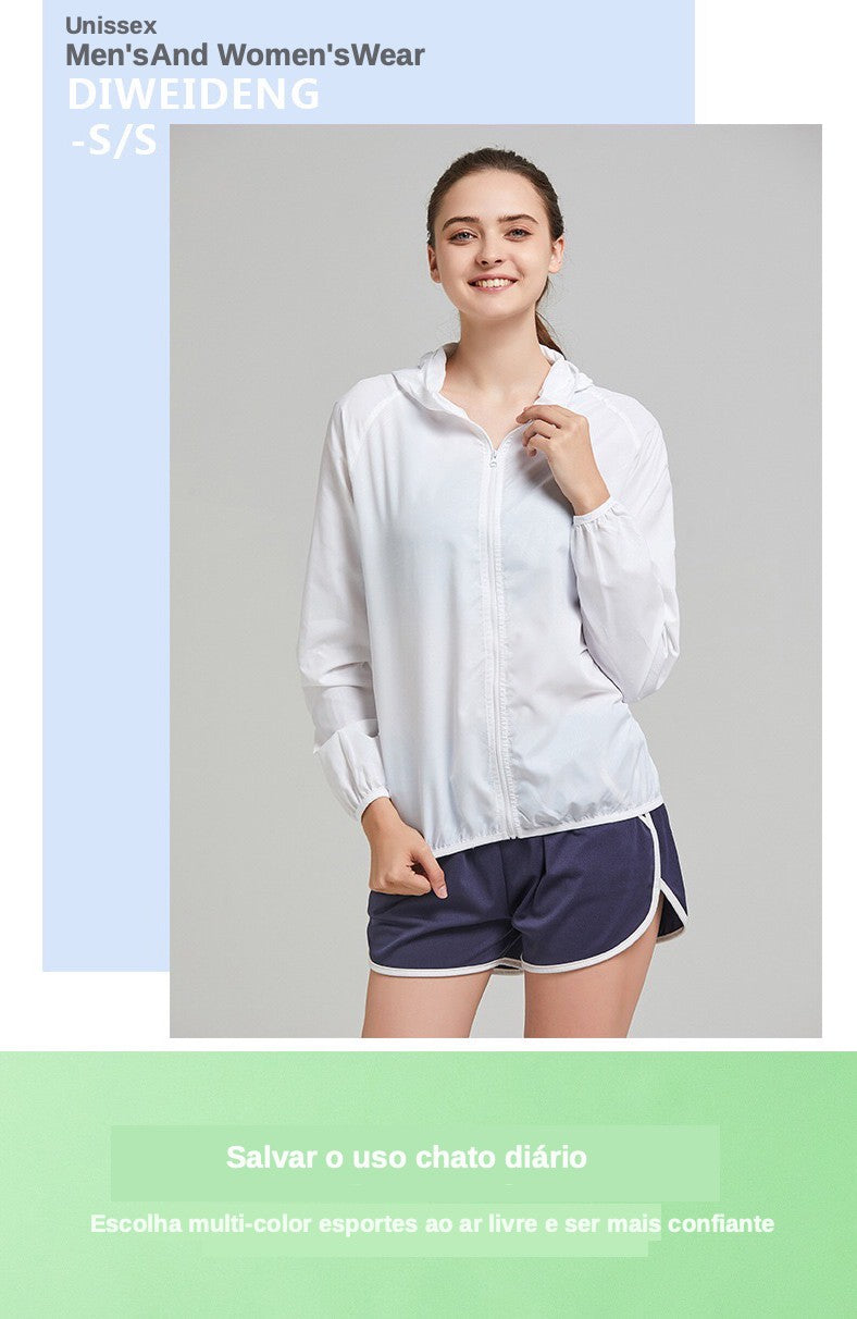 Casaco impermeável para homens e mulheres, roupas de proteção solar, roupas de p