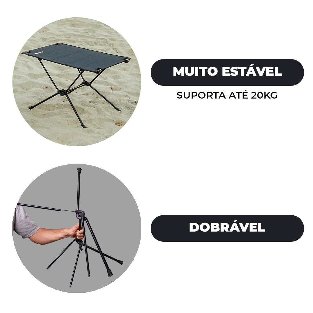 Mesa de Acampamento Dobrável Portátil Ultraleve ar livre Liga de Alumínio de Alt