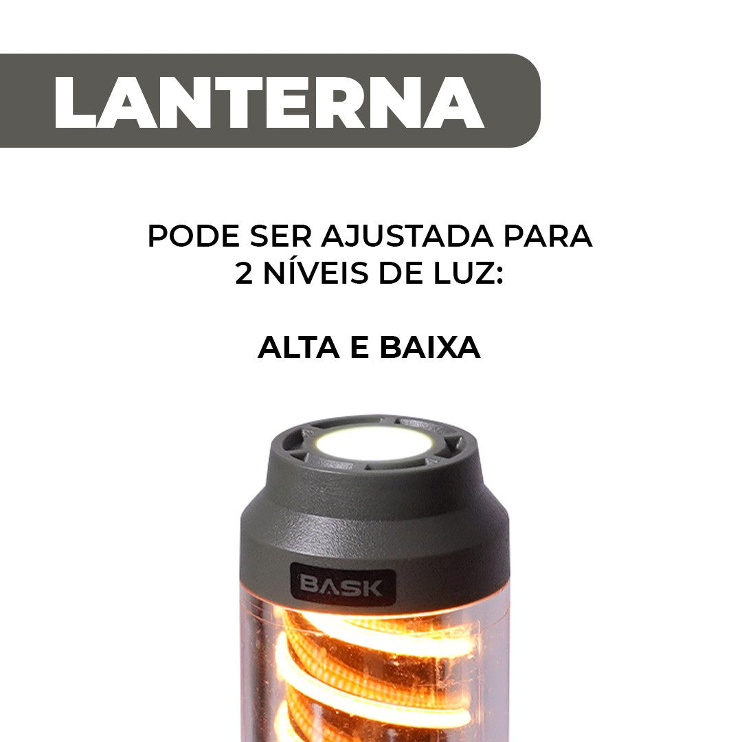 Iluminação longa portátil ultraleve à prova d'água recarregável LED Mini luz de