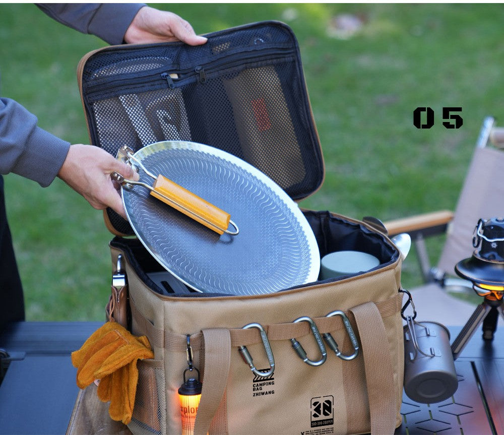 Bolsa de armazenamento tática para acampamento, 30-42l, caixa dobrável isolada,