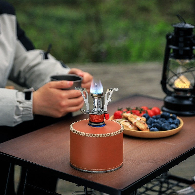 Mini fogão a gás para acampamento