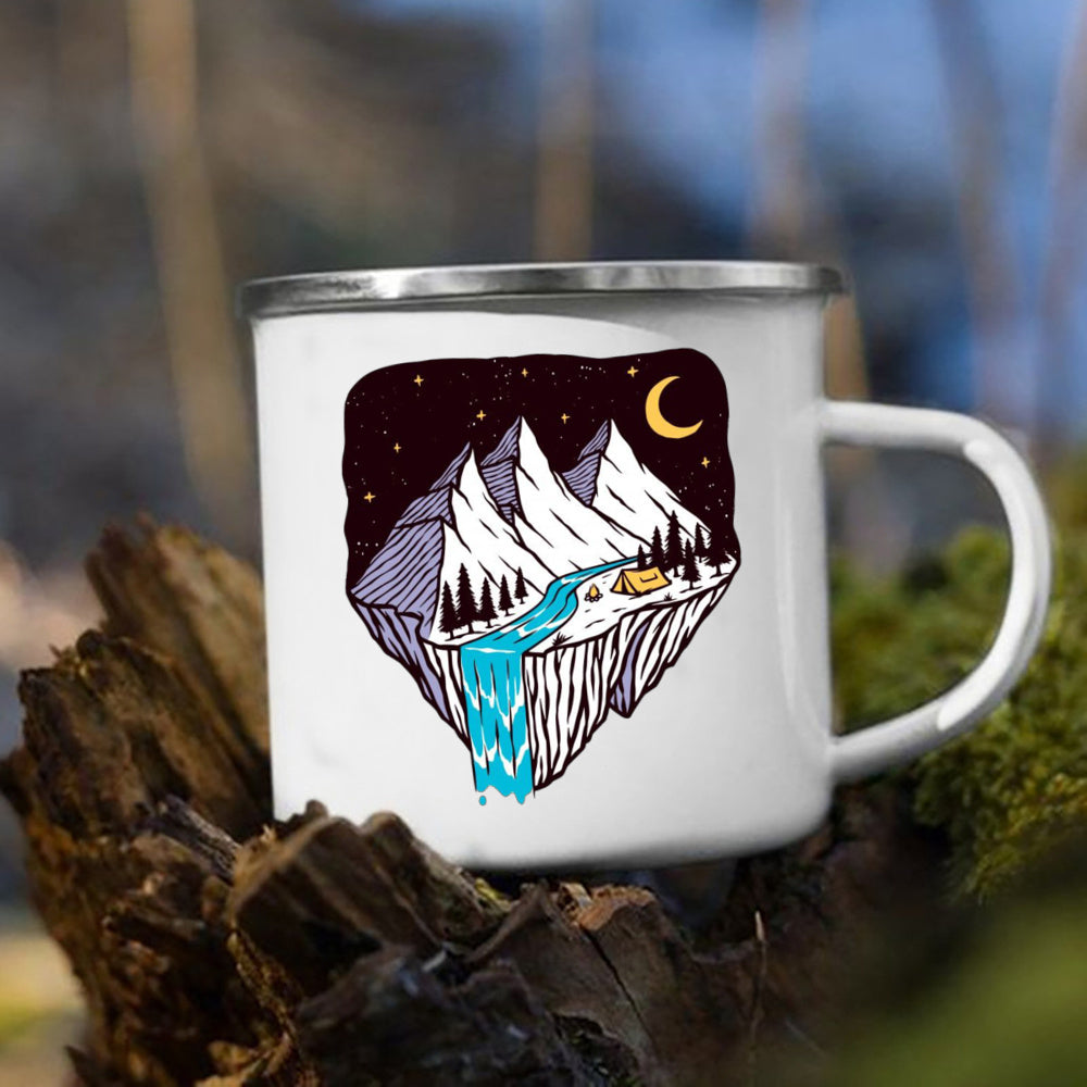 Caneca esmaltada camping
