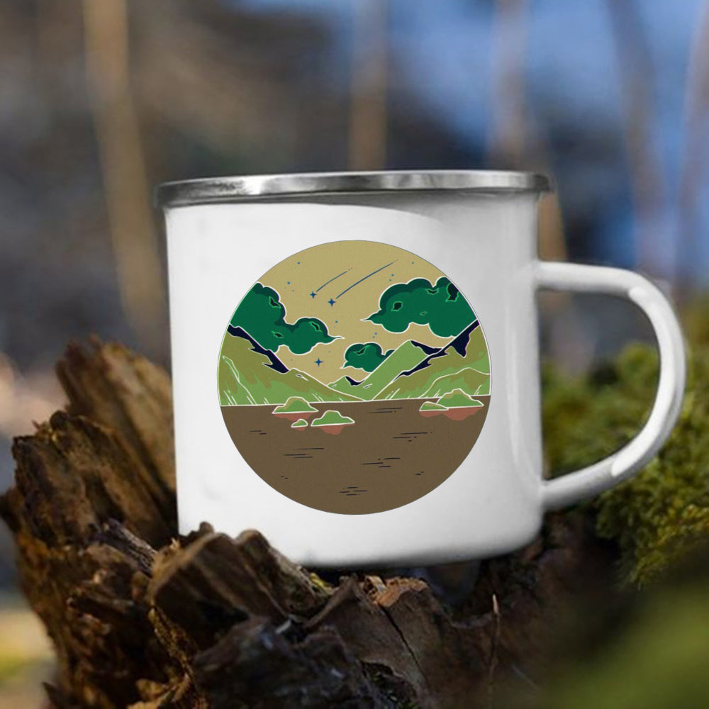 Caneca esmaltada camping