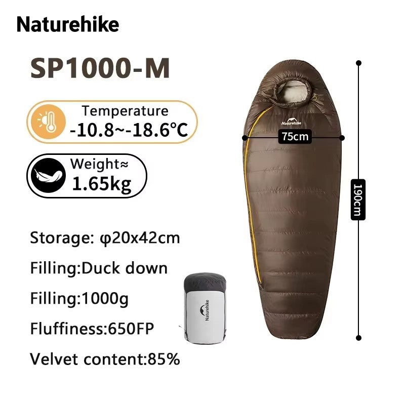 Naturehike saco de dormir ultraleve à prova d'água múmia saco de dormir snowbird