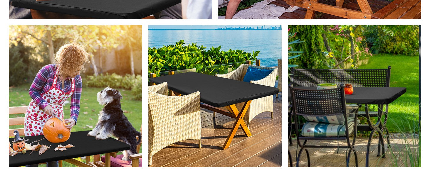 Toalha de mesa retangular impermeável Hapihappy para piquenique ao ar livre, cam
