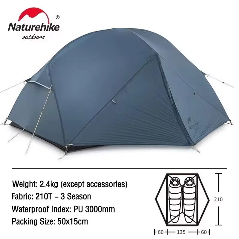 Naturehike Mongar 2 barraca de camping a prova d'água 2 pessoas ultralight campi