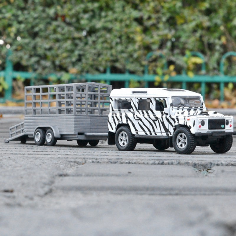 Modelo de Caminhão de Transporte de Carros em Liga 1/32, Veículos Diecast, Brinq