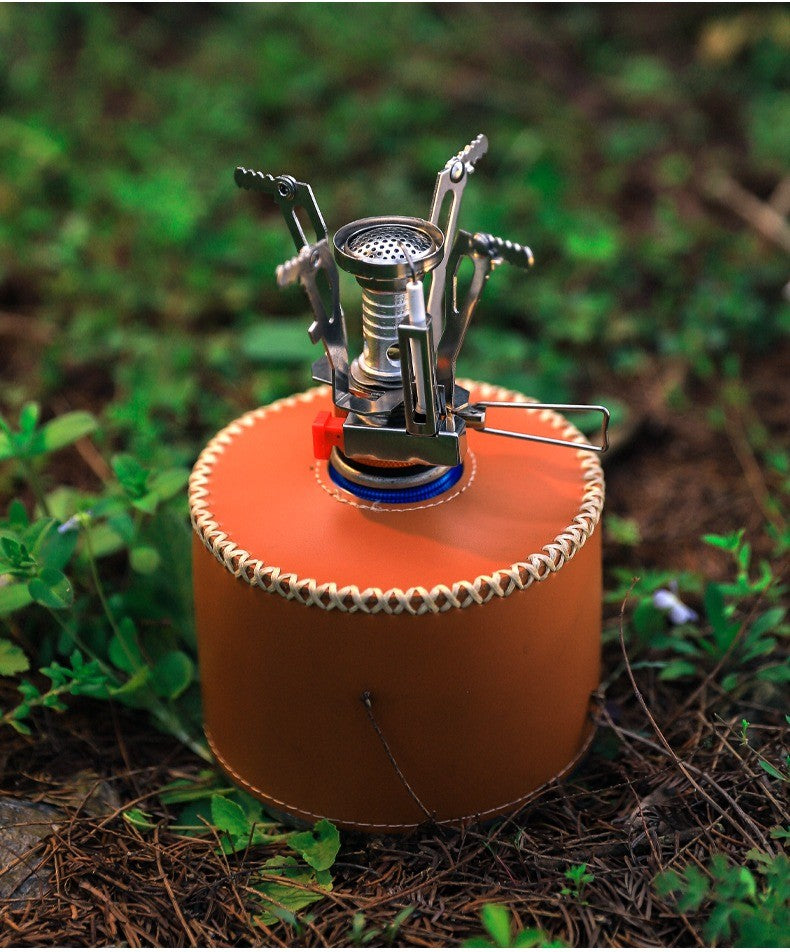 Mini fogão a gás para acampamento