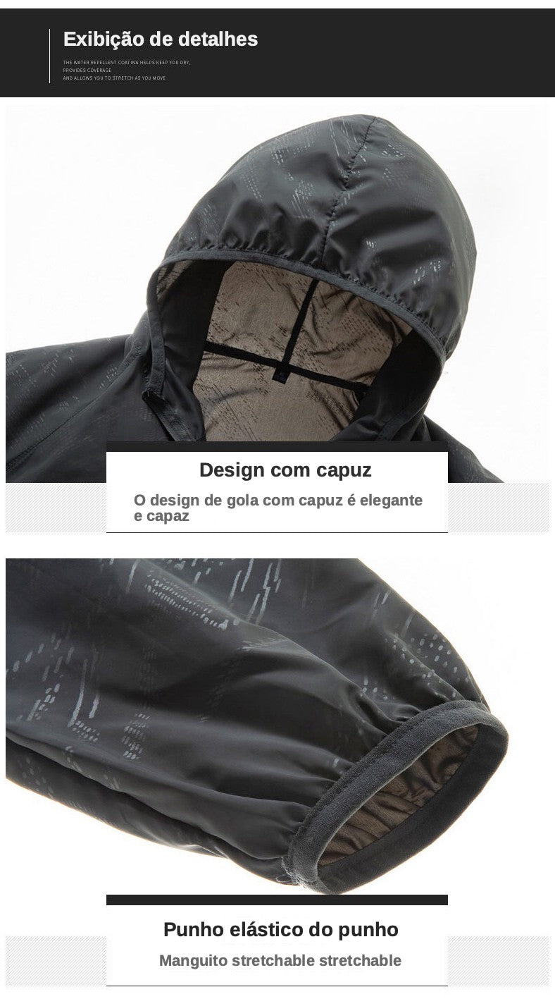 Casaco impermeável para homens e mulheres, roupas de proteção solar, roupas de p