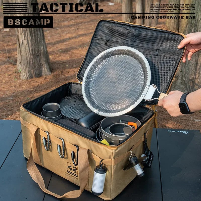 Bolsa de armazenamento tática para acampamento, 30-42l, caixa dobrável isolada,