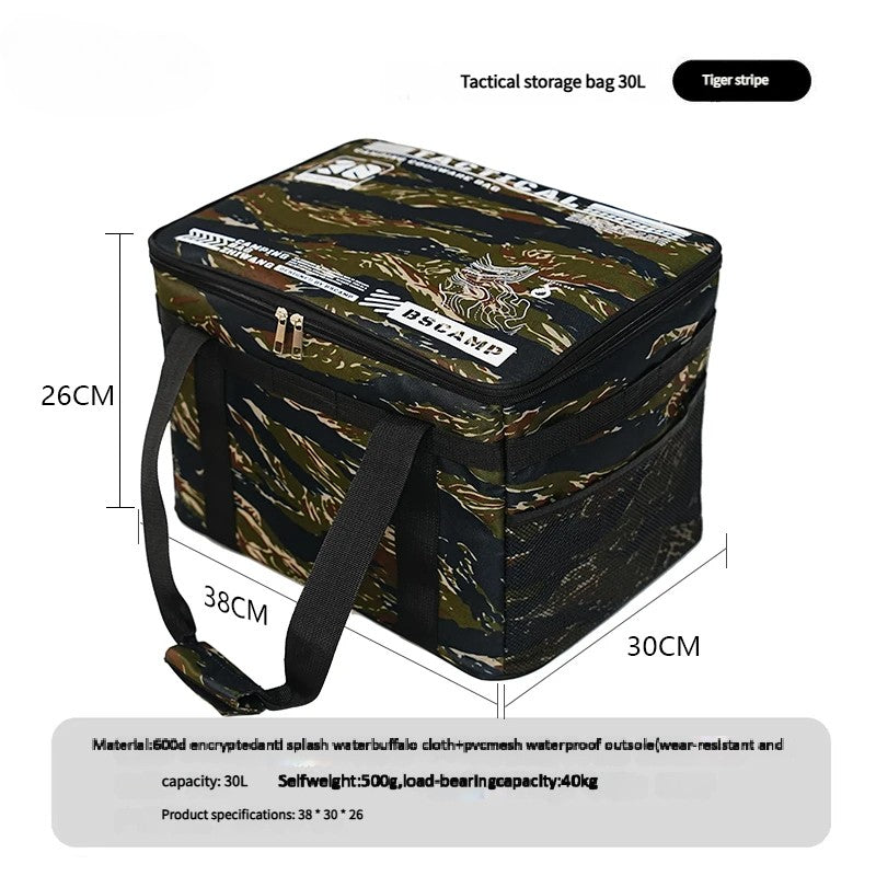 Bolsa de armazenamento tática para acampamento, 30-42l, caixa dobrável isolada,