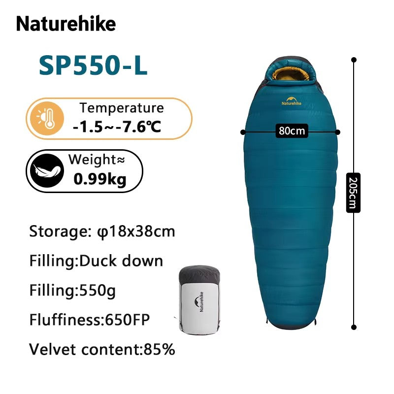 Naturehike saco de dormir ultraleve à prova d'água múmia saco de dormir snowbird