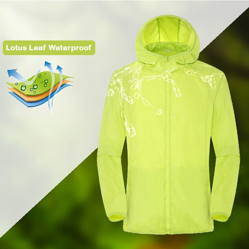 Casaco impermeável para homens e mulheres, roupas de proteção solar, roupas de p