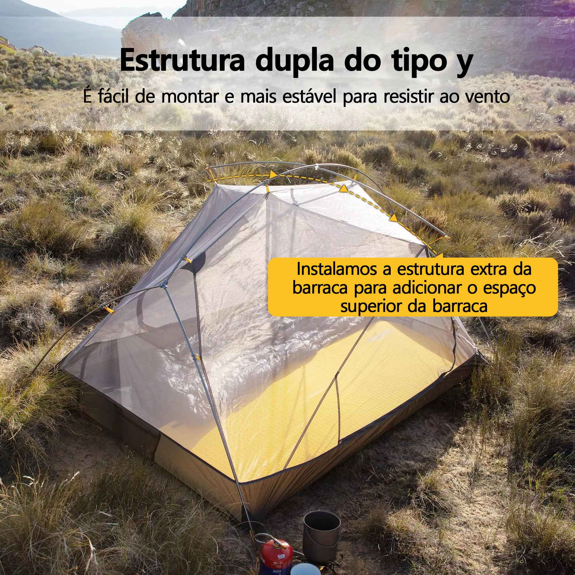 Naturehike Mongar 2 barraca de camping a prova d'água 2 pessoas ultralight campi