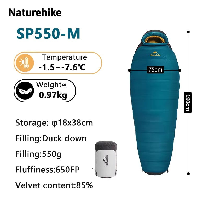 Naturehike saco de dormir ultraleve à prova d'água múmia saco de dormir snowbird