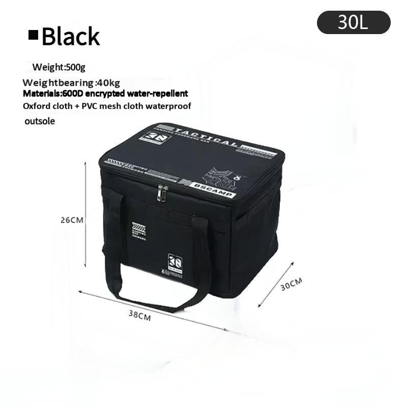 Bolsa de armazenamento tática para acampamento, 30-42l, caixa dobrável isolada,