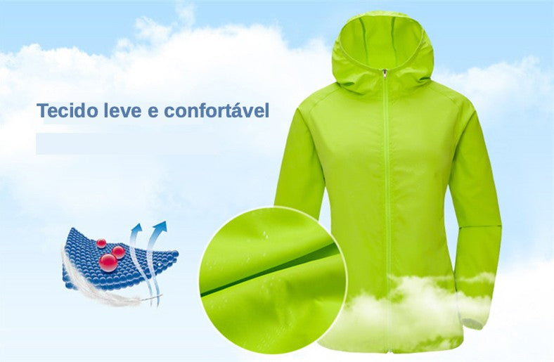 Casaco impermeável para homens e mulheres, roupas de proteção solar, roupas de p