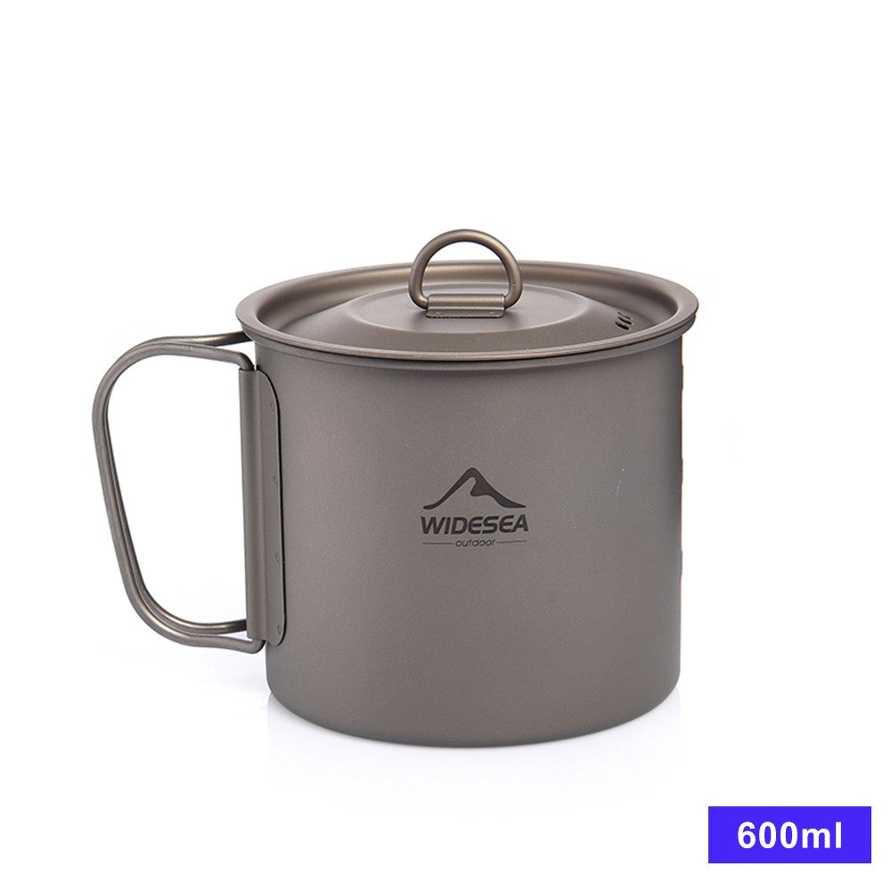 Widesea caneca de acampamento copo de titânio utensílios de mesa turísticos uten