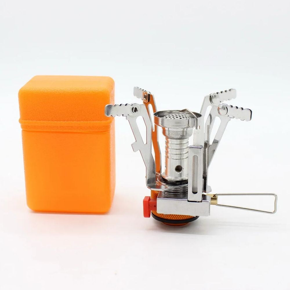 Mini fogão a gás para acampamento