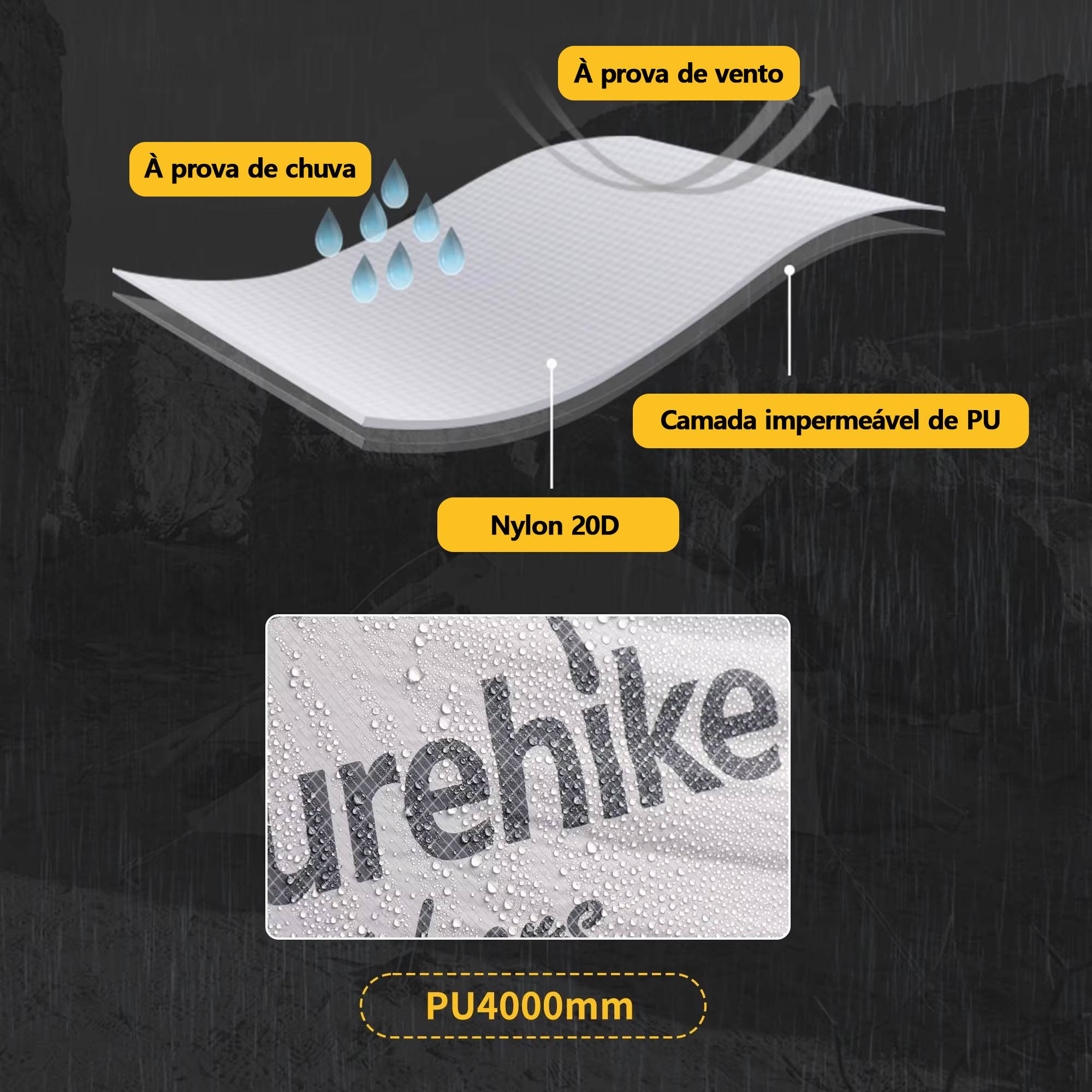 Naturehike Mongar 2 barraca de camping a prova d'água 2 pessoas ultralight campi