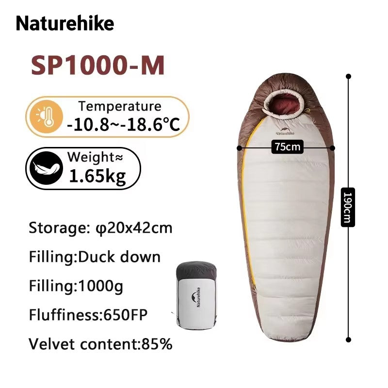 Naturehike saco de dormir ultraleve à prova d'água múmia saco de dormir snowbird