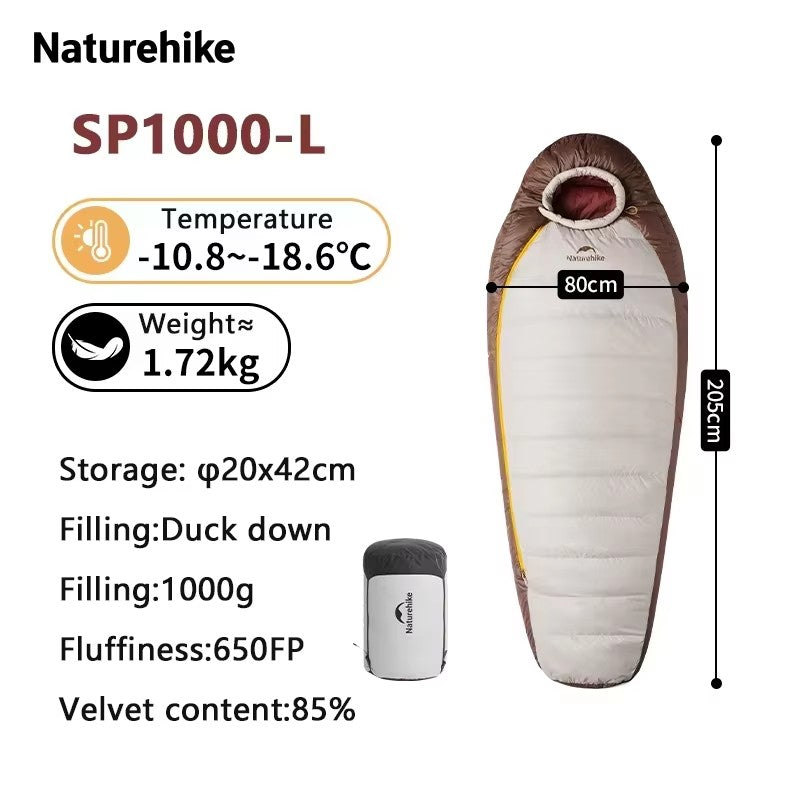 Naturehike saco de dormir ultraleve à prova d'água múmia saco de dormir snowbird