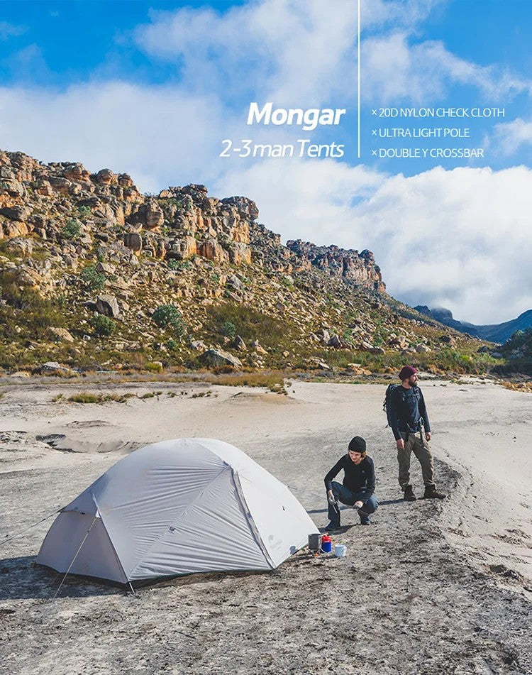 Naturehike-Mongar 2 barraca camping, Ultraleve, Ao ar livre, 3 Temporada, imperm