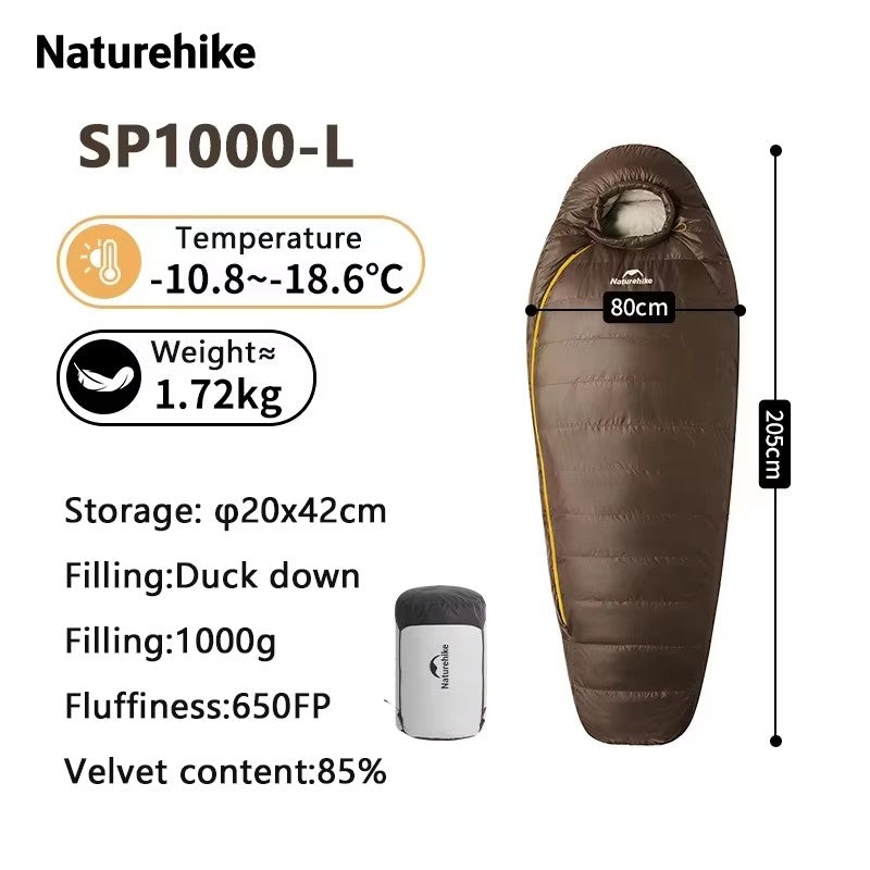 Naturehike saco de dormir ultraleve à prova d'água múmia saco de dormir snowbird