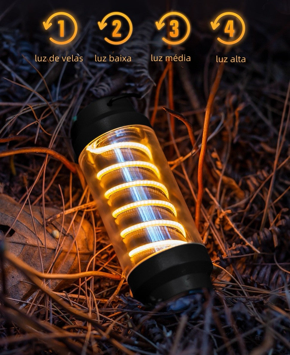 Iluminação longa portátil ultraleve à prova d'água recarregável LED Mini luz de