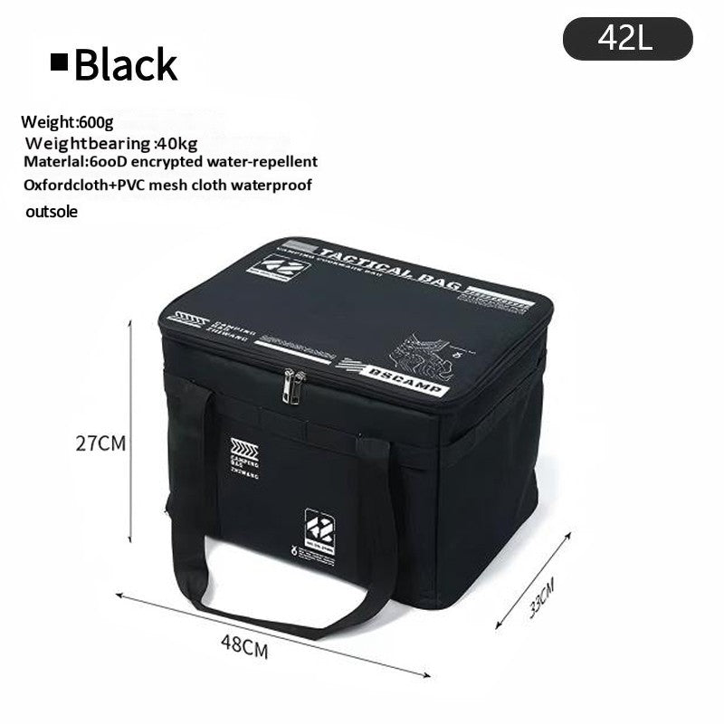 Bolsa de armazenamento tática para acampamento, 30-42l, caixa dobrável isolada,
