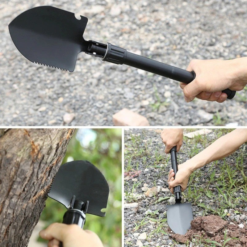 Pá Vira Picareta Dobrável Portátil P/ Camping Tática