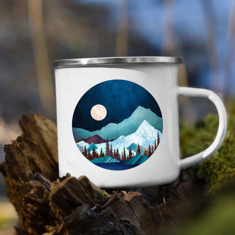 Caneca esmaltada camping