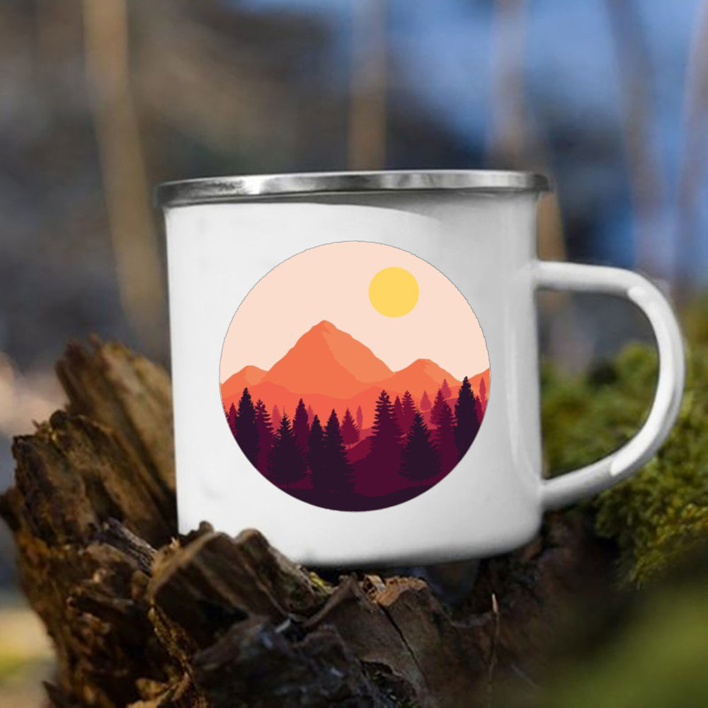 Caneca esmaltada camping