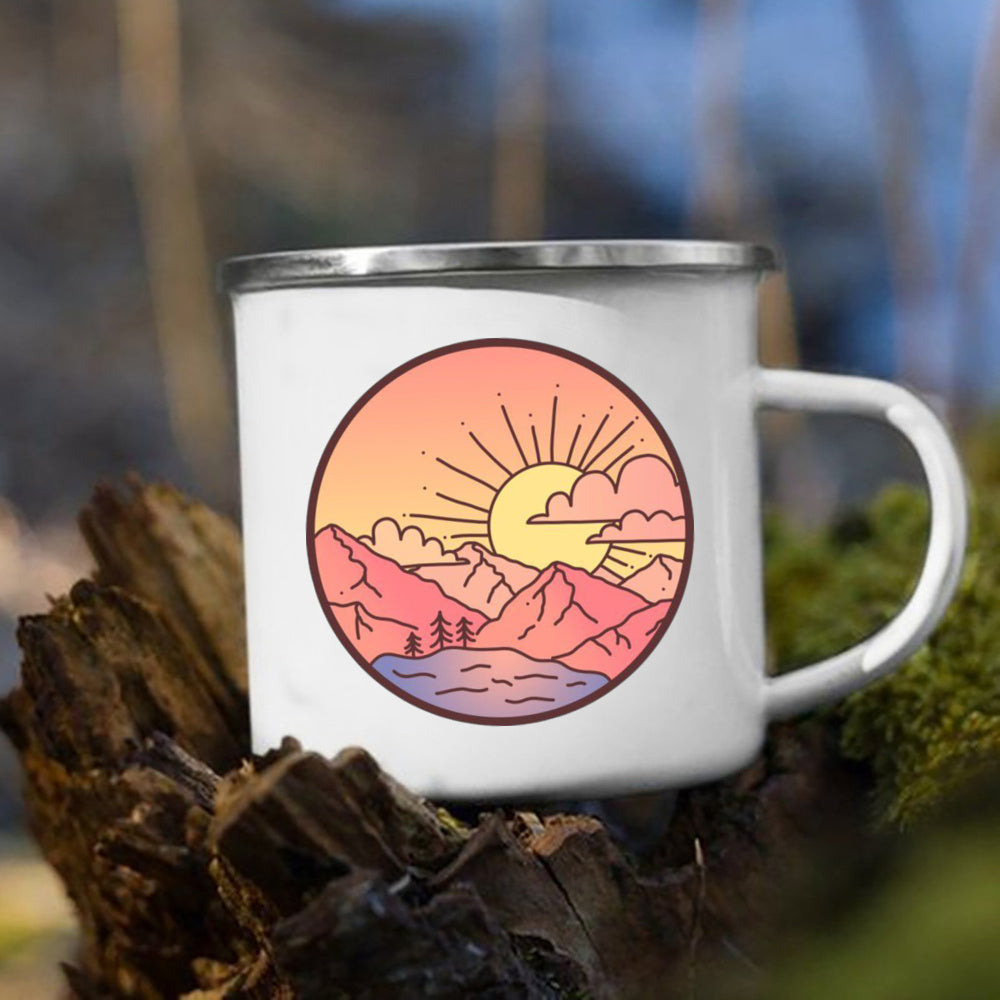 Caneca esmaltada camping