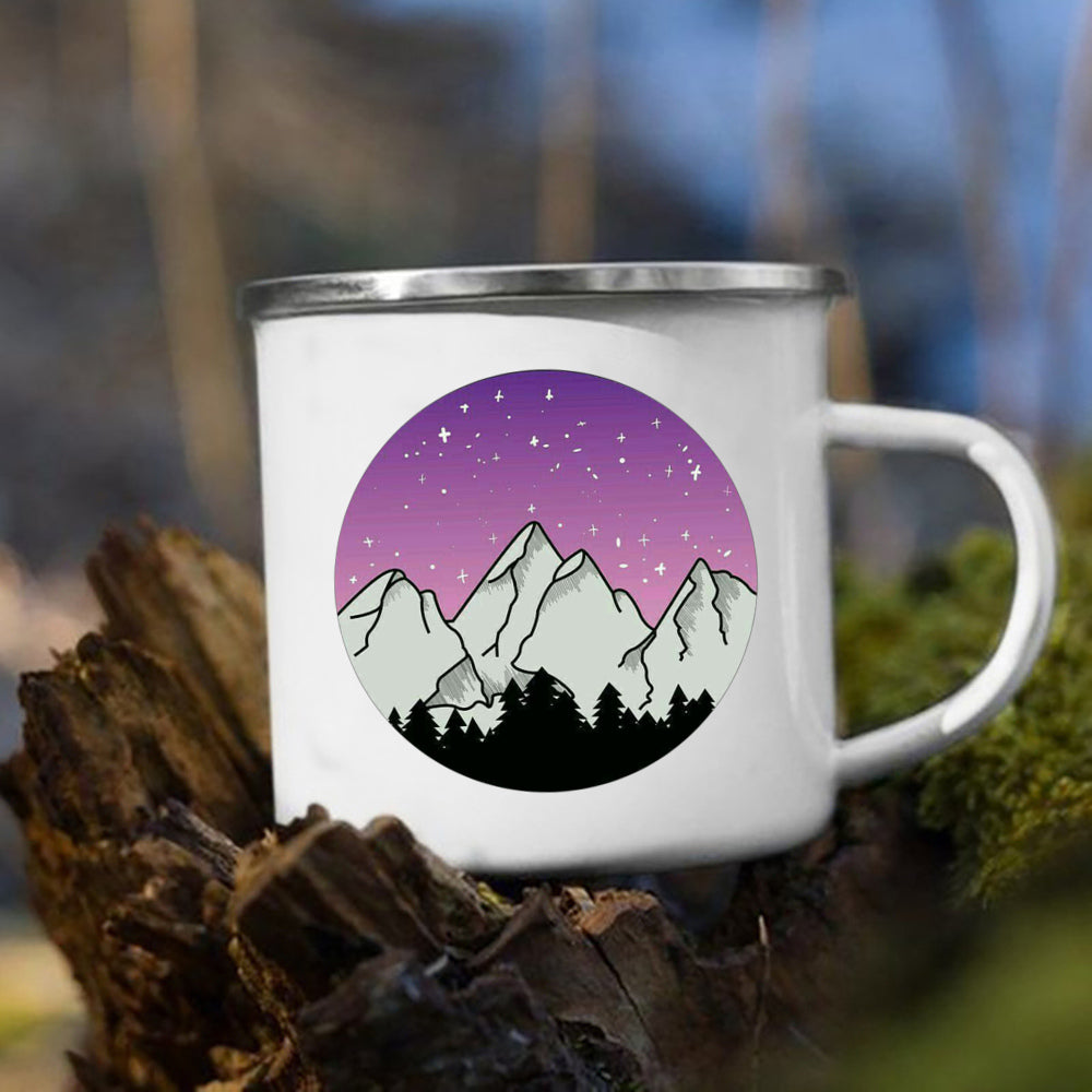Caneca esmaltada camping
