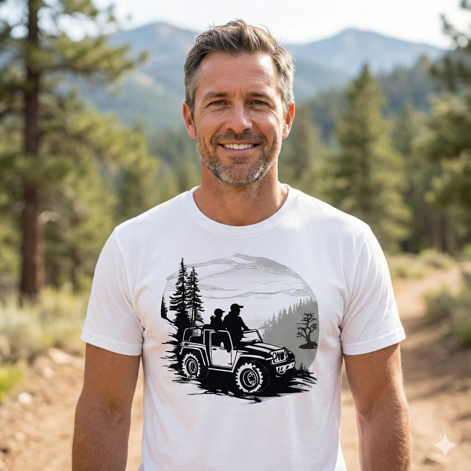 Camiseta "Jeep pai  e filho"