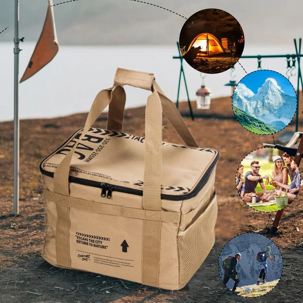 Bolsa de armazenamento tática para acampamento, 30-42l, caixa dobrável isolada,