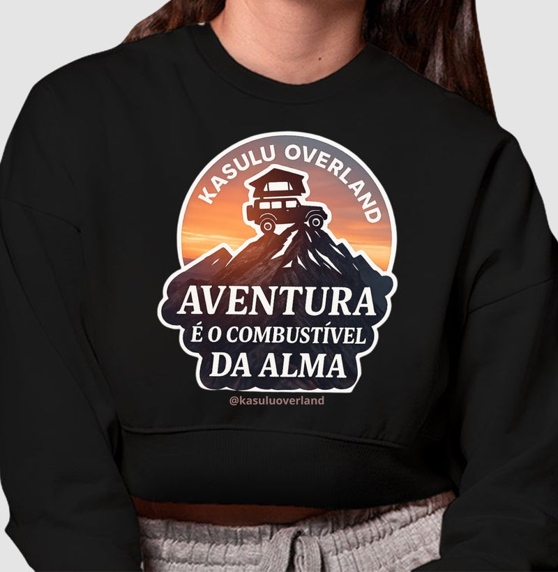 Moletom Cropped Combustivel da Alma