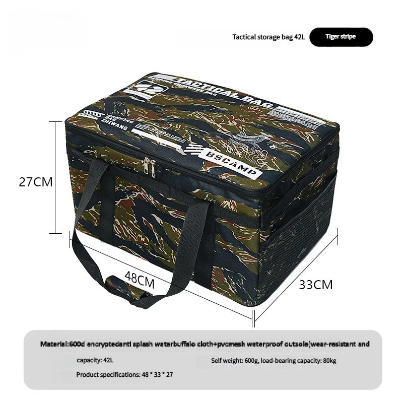 Bolsa de armazenamento tática para acampamento, 30-42l, caixa dobrável isolada,