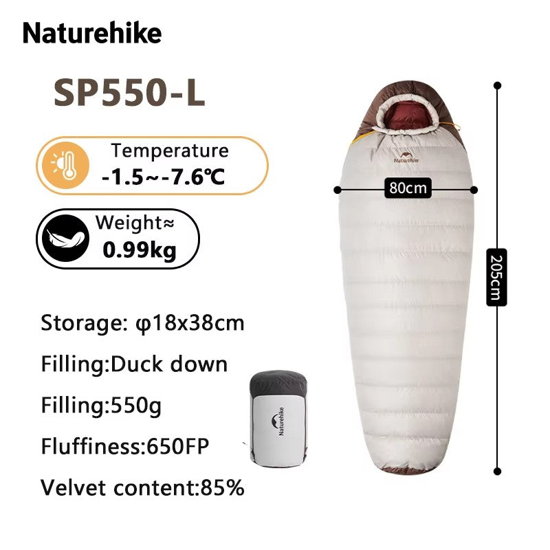 Naturehike saco de dormir ultraleve à prova d'água múmia saco de dormir snowbird