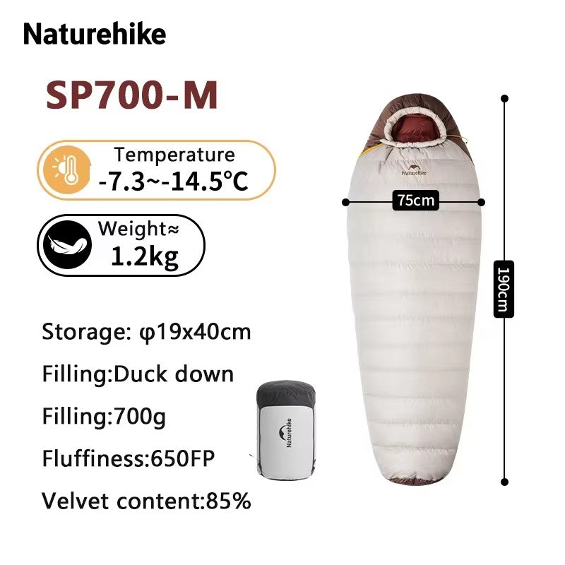 Naturehike saco de dormir ultraleve à prova d'água múmia saco de dormir snowbird