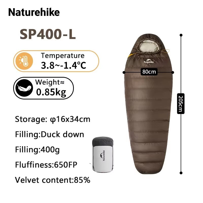Naturehike saco de dormir ultraleve à prova d'água múmia saco de dormir snowbird