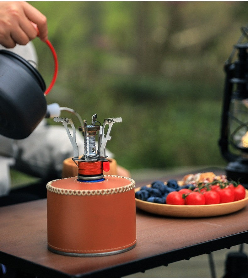 Mini fogão a gás para acampamento